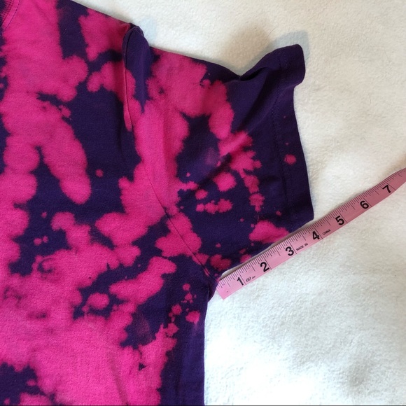 NCAA East Carolina University Purple Bleached Dye Pink Graphic Tee, size XL Jr. - Picture 11 of 15